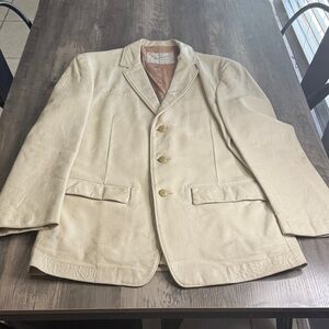 Vintage Fieldmaster Cream Leather Blazer